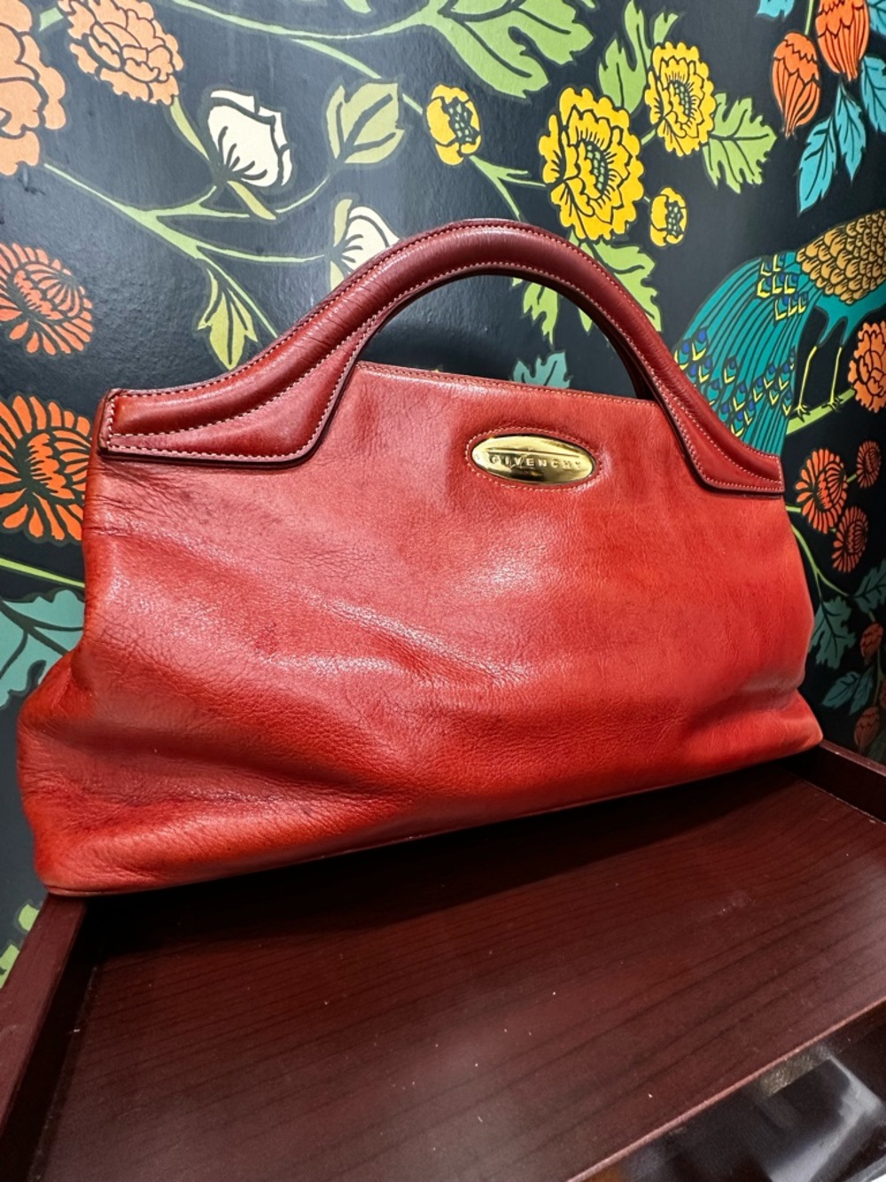 Givenchy SACS Cognac Brown Leather Top Handle Bag - Picture 5 of 13